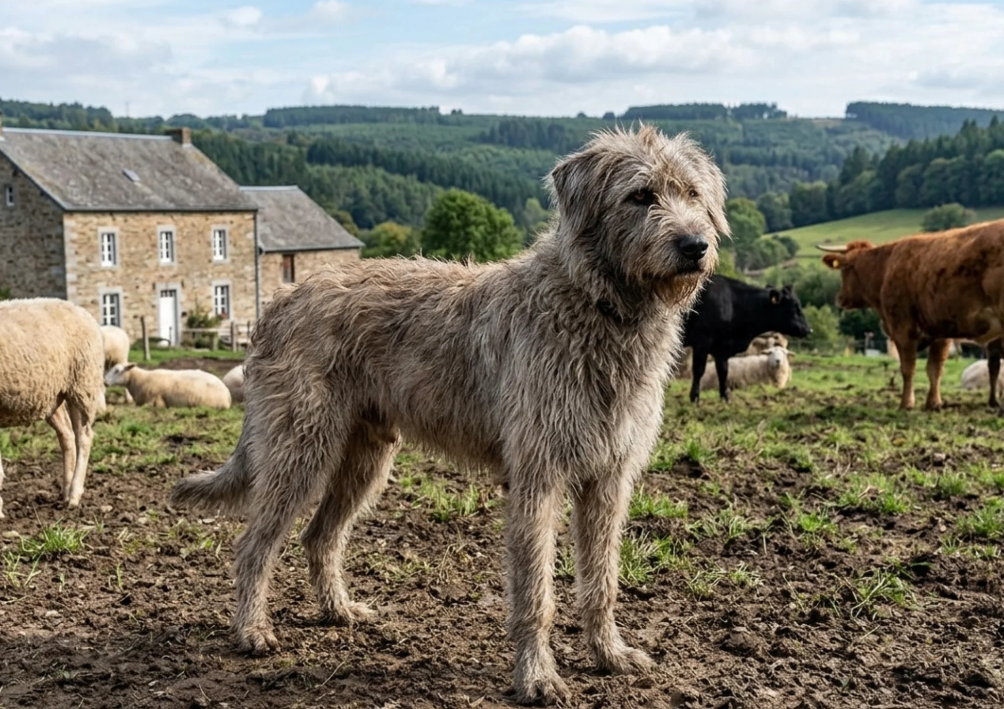 Chien de race Bouvier des Ardennes